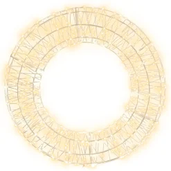Krans draad plat 38cm 480LED-ww
