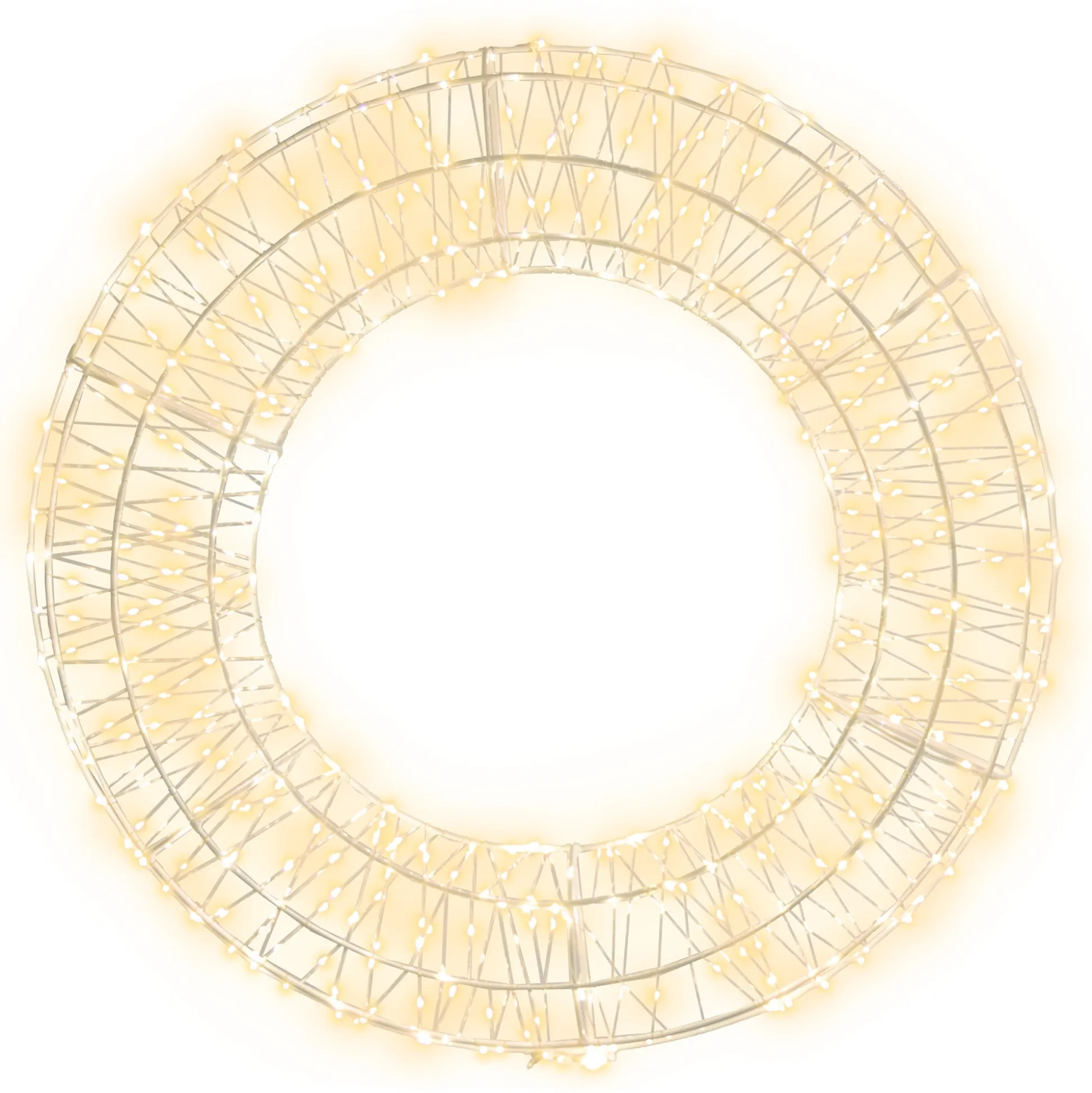 Krans draad plat 38cm 480LED-ww