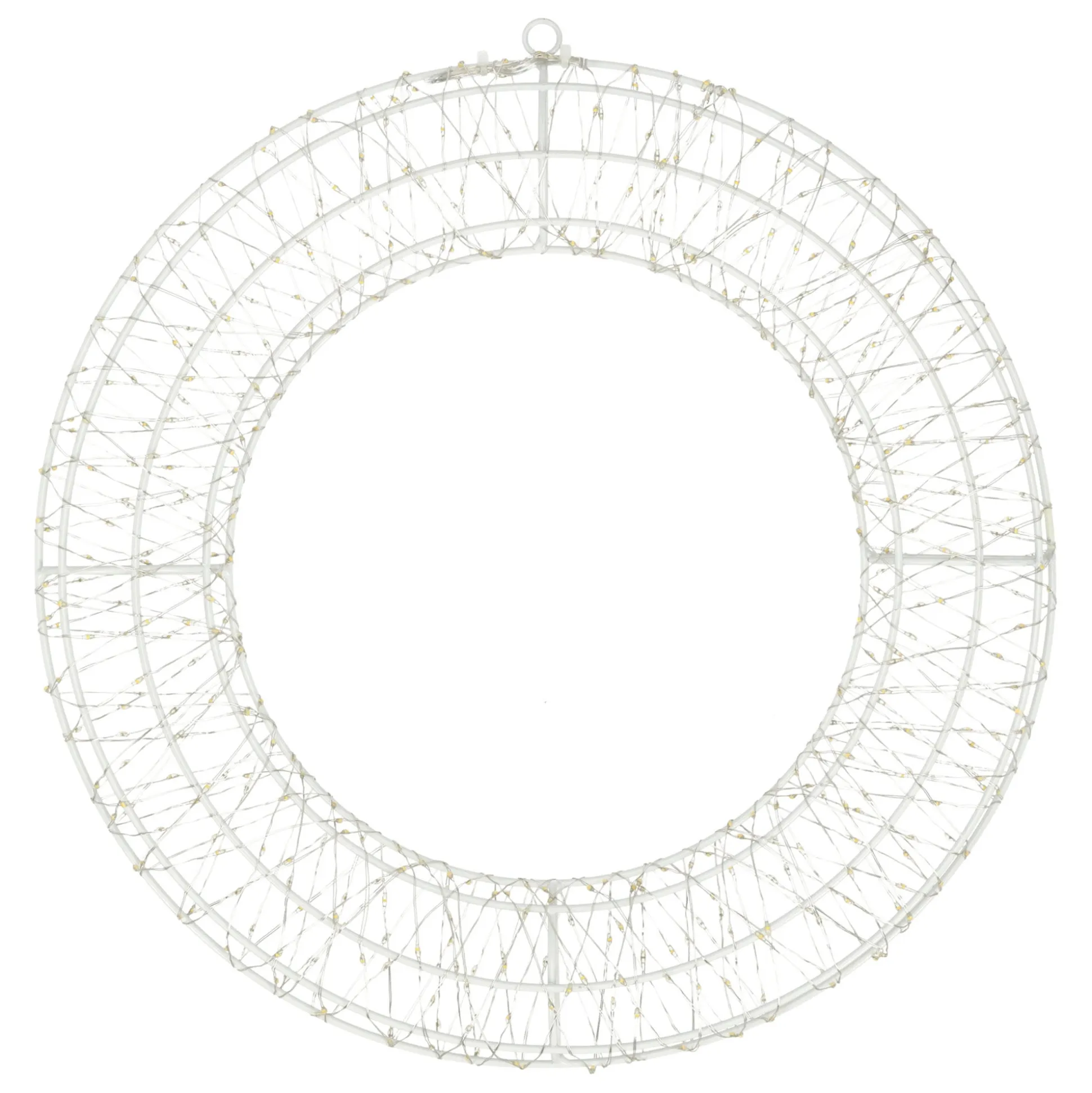 Krans draad plat 38cm 480LED-ww