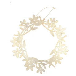 Krans metaal 30 cm gold wash