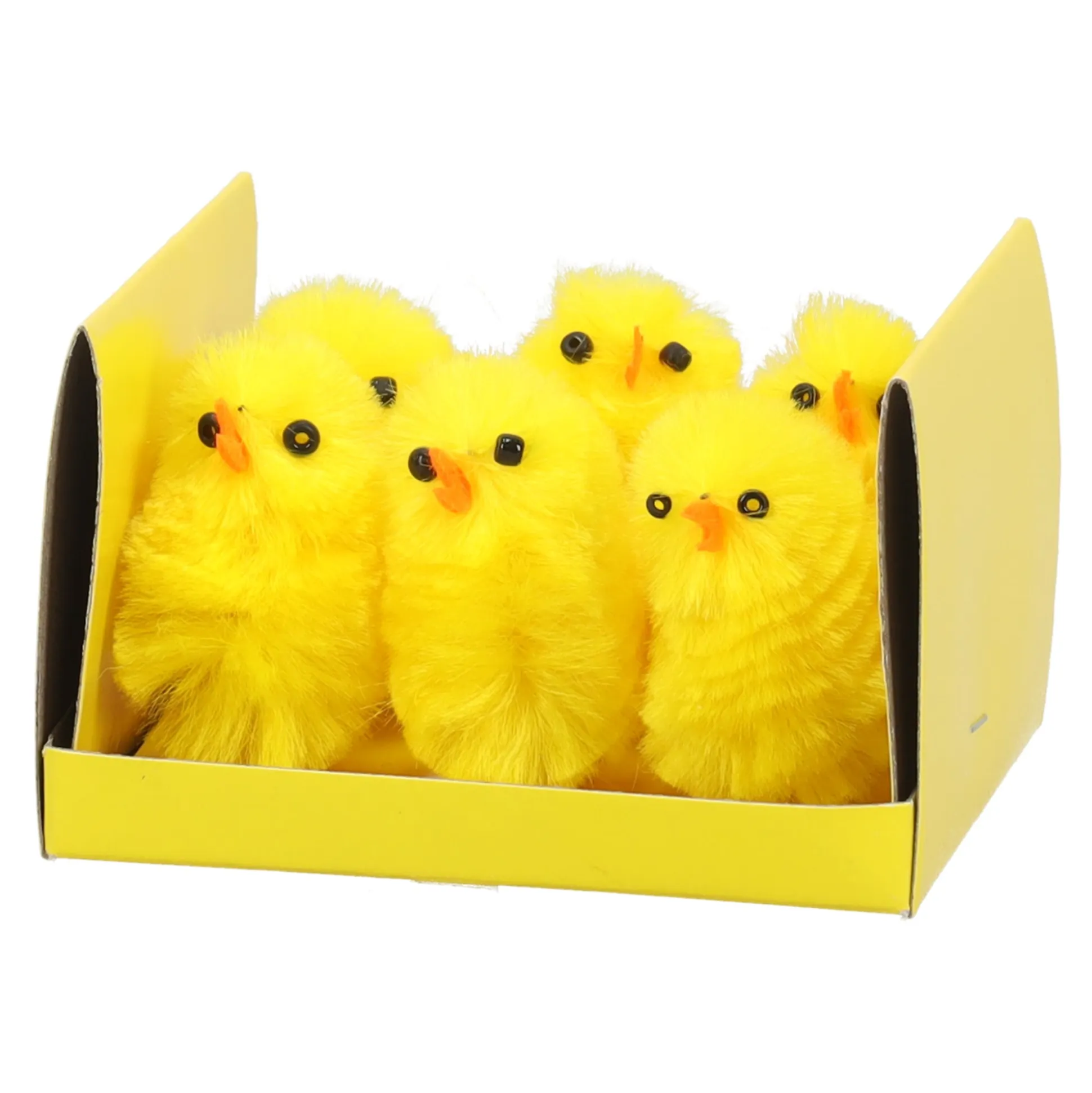 Kuiken chenille 6st geel