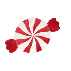 Kussen 38 cm candy rood wit