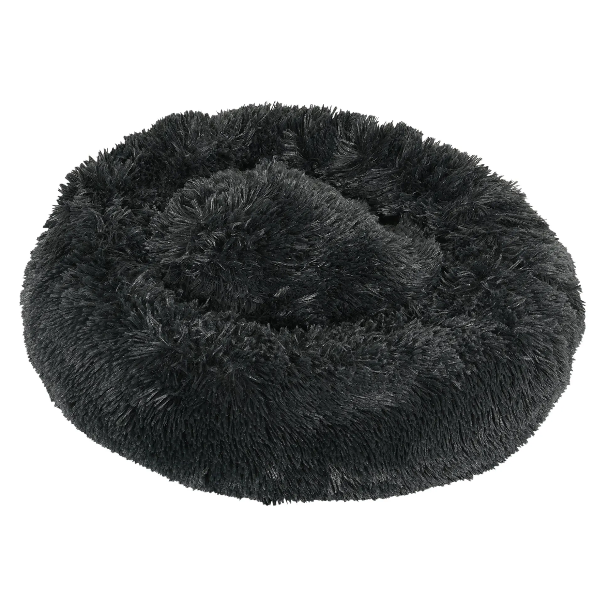 Kussen dier 58cm pluche antraciet