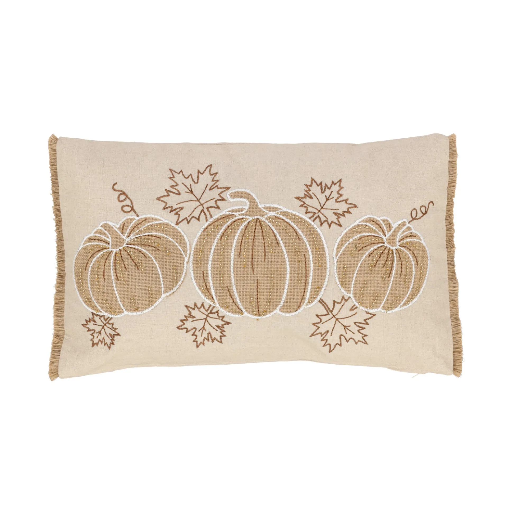 Kussen 30x50cm pompoen creme