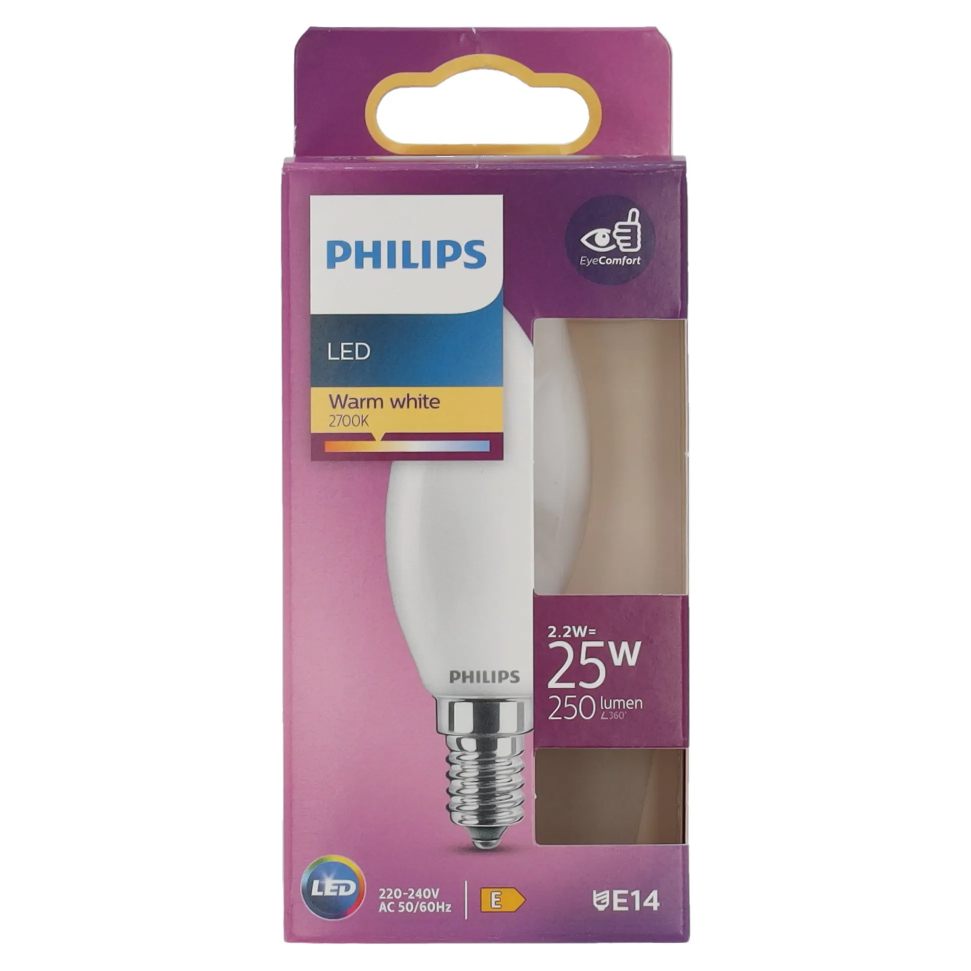 Lamp LED kaars mat 25W E14 Philips
