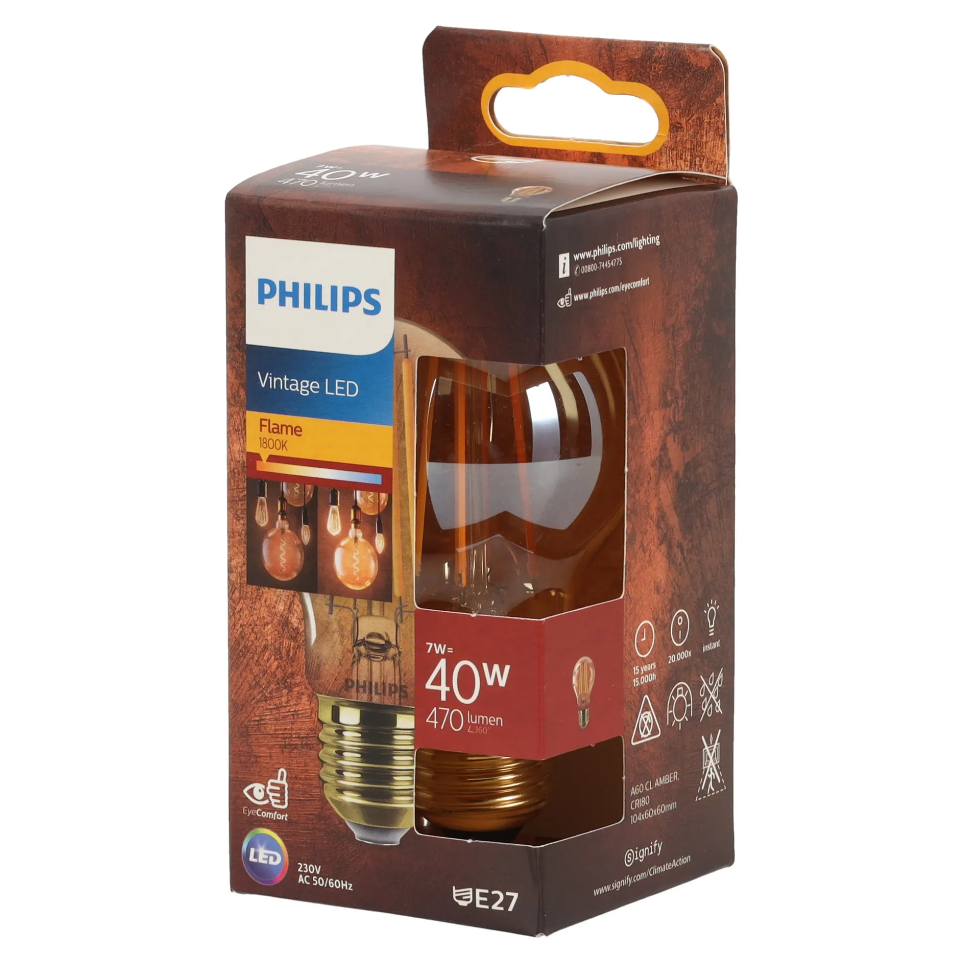 Lamp LED peer gold 40W E27 Philips