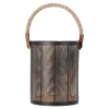 Lantaarn Garlan zwart goud 15 x 20 cm