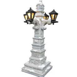 Lantaarn grijs 16cm LED