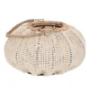Lantaarn katoen met glas wit 28 x 24 x 16 cm