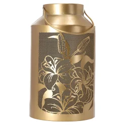 Lantaarn metaal 19 x 32 cm goud