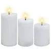 LED Kaars rib melt 3st wit