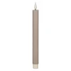 LED-kaars diner rib 25 cm taupe