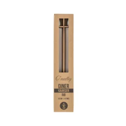 LED-kaars diner rib 25 cm taupe