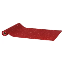 Loper glitter rood 28 x 300 cm