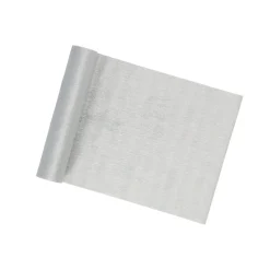 Loper velvet foil grijs 28 x 300 cm