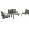 Loungeset Olda antraciet met kussens