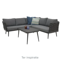 Loungeset Sulden antraciet met kussens