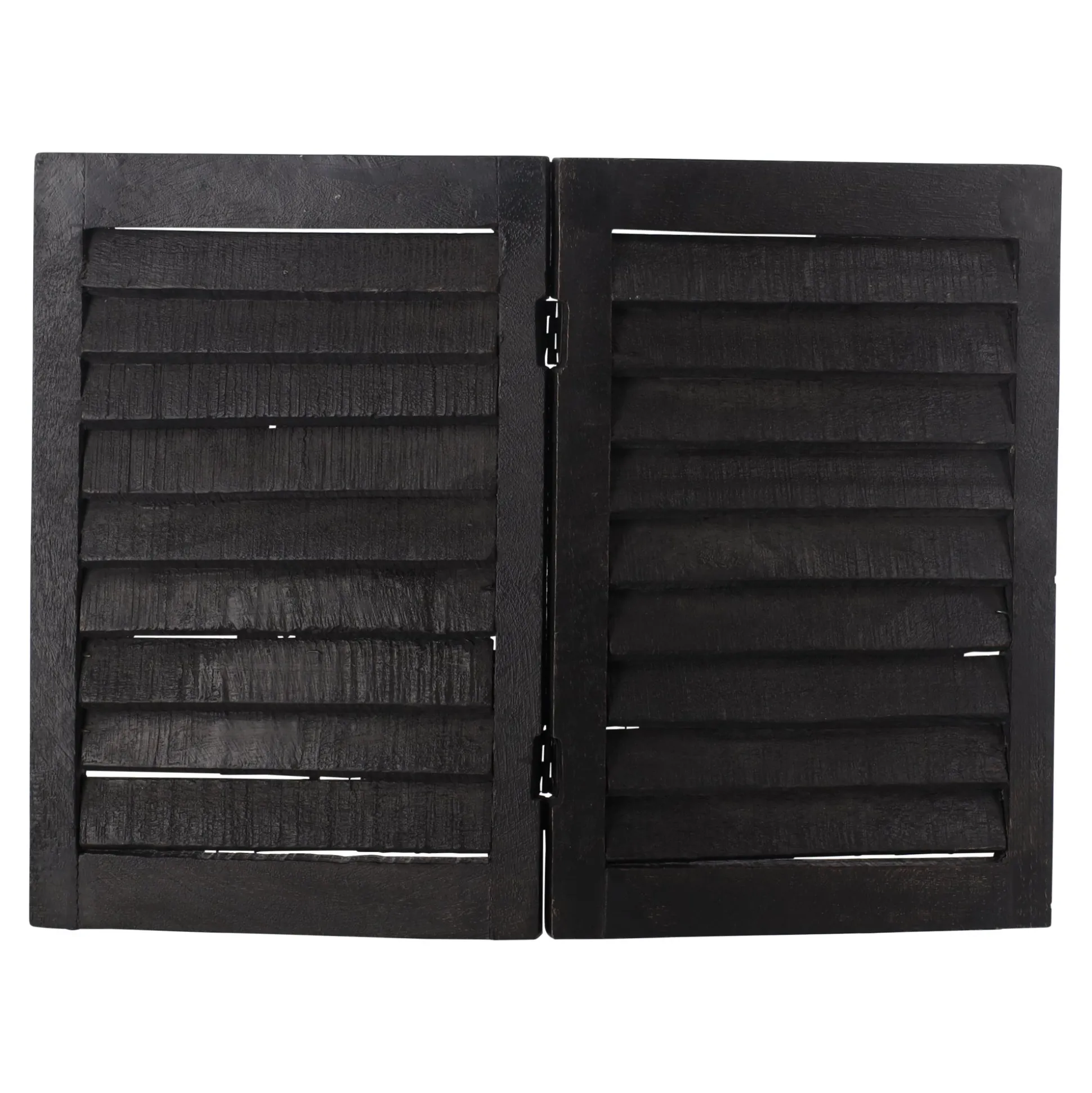 Luik hout 40 x 30 cm zwart