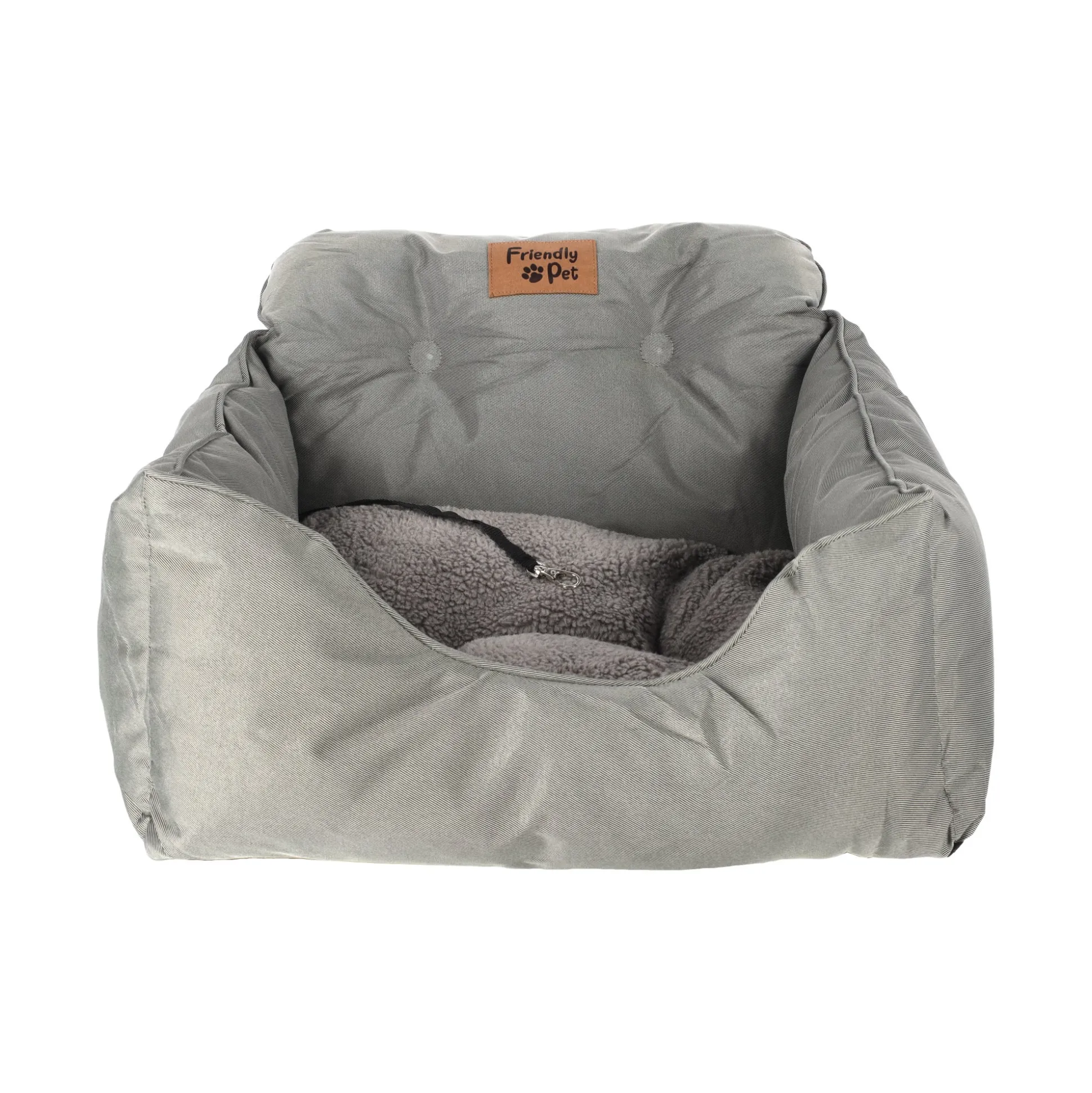 Mand hond autostoel grijs 53 x 50 cm