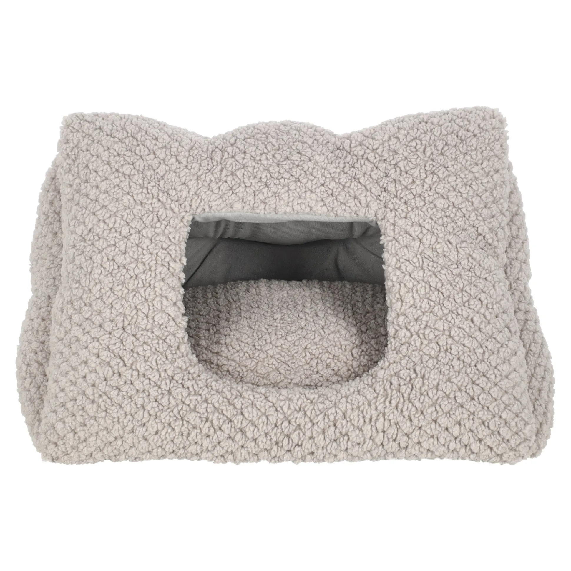 Mand kat Myo driehoek grijs 50 x 35 x 34 cm
