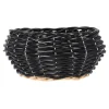 Mand riet rond zwart 19 cm
