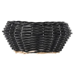 Mand riet rond zwart 24 cm