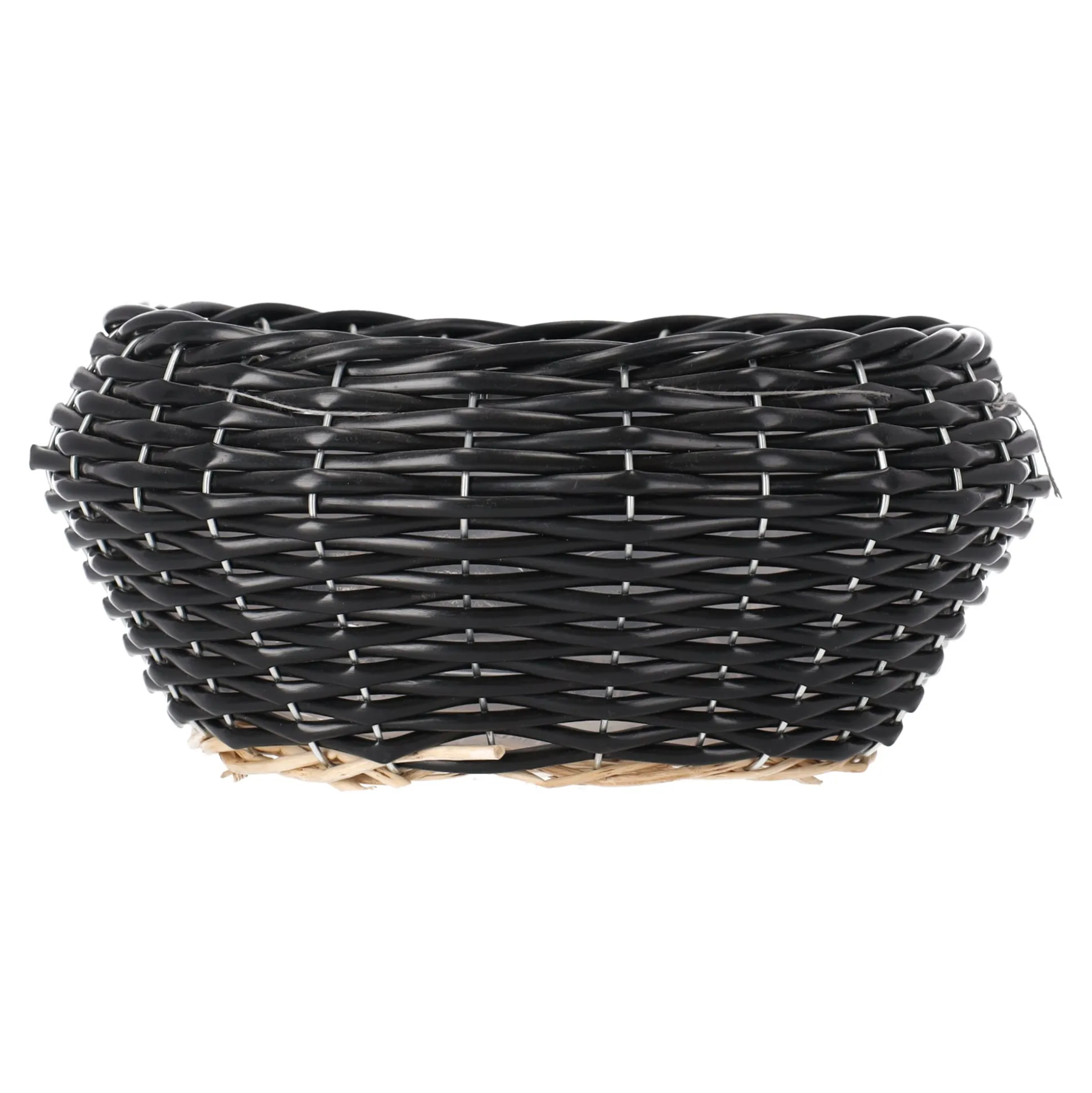 Mand riet rond zwart 24 cm