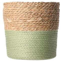 Mand rond 23 x 23 cm groen