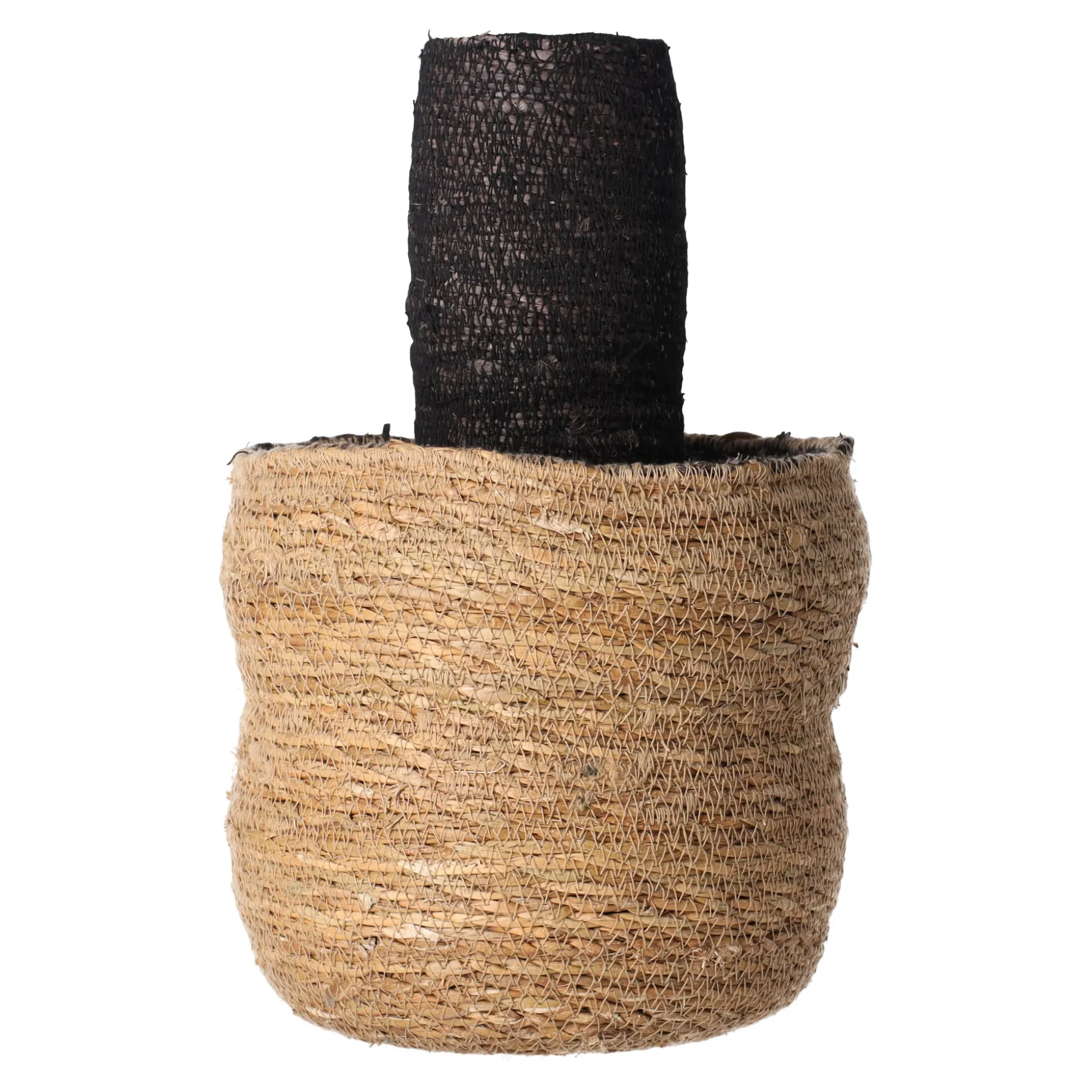 Mand zeegras 22 x 38 cm natural black