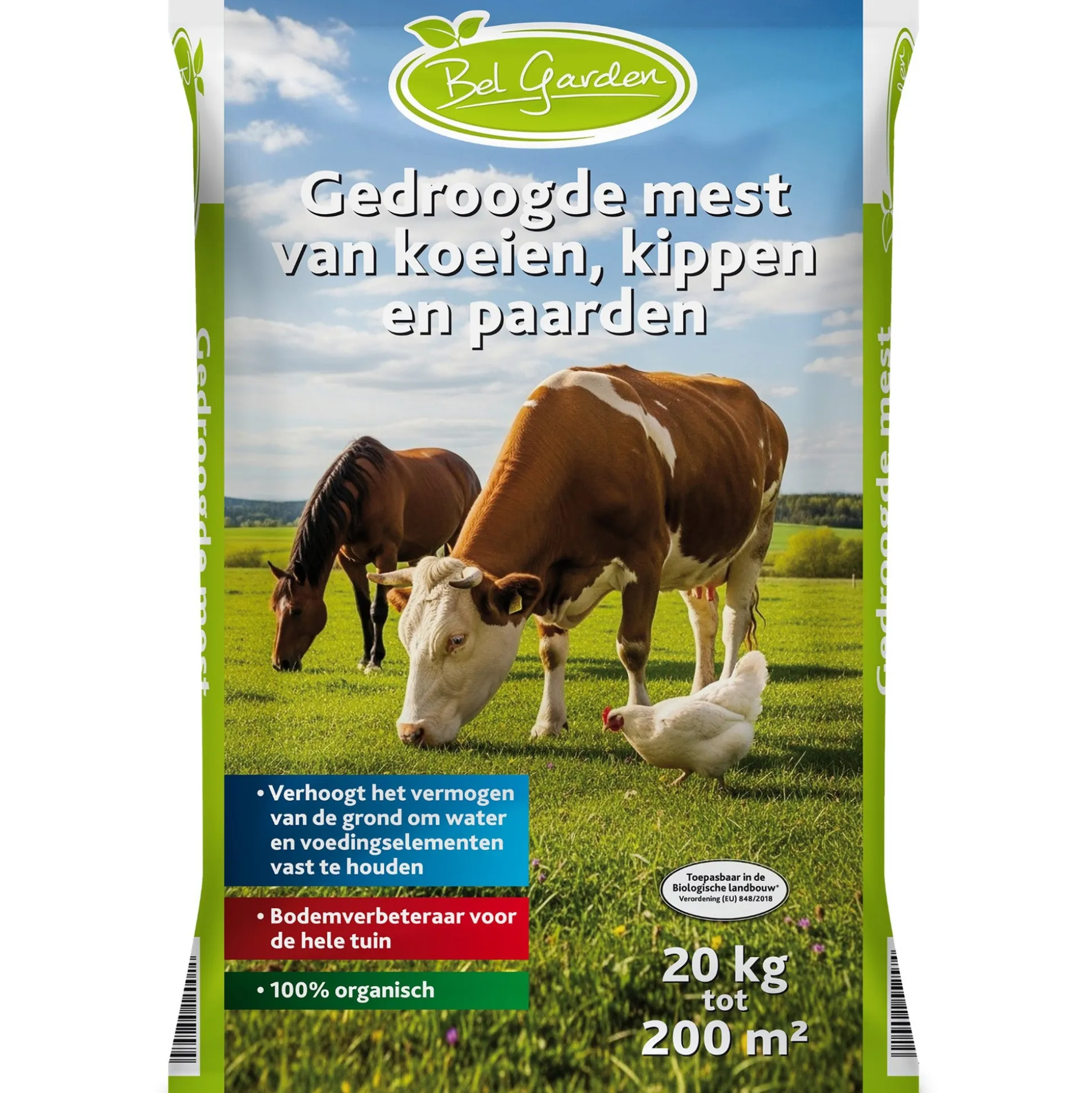 Mest kip-koe-paard 20kg Bel garden