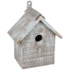 Nestkast gradijs hout blauw-bruin