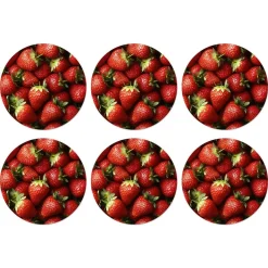 Onderzetter rond fruit 10 cm 6 assorti