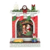 Openhaard glitter 24 cm rood