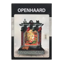 Openhaard glitter 24 cm rood
