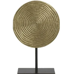 Ornament op voet 37 cm vintage goud