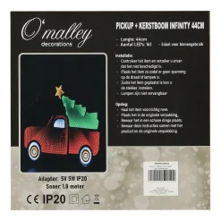 Pickup met kerstboom infinity 44 cm