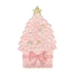 Plaat huis 32x20cm roze