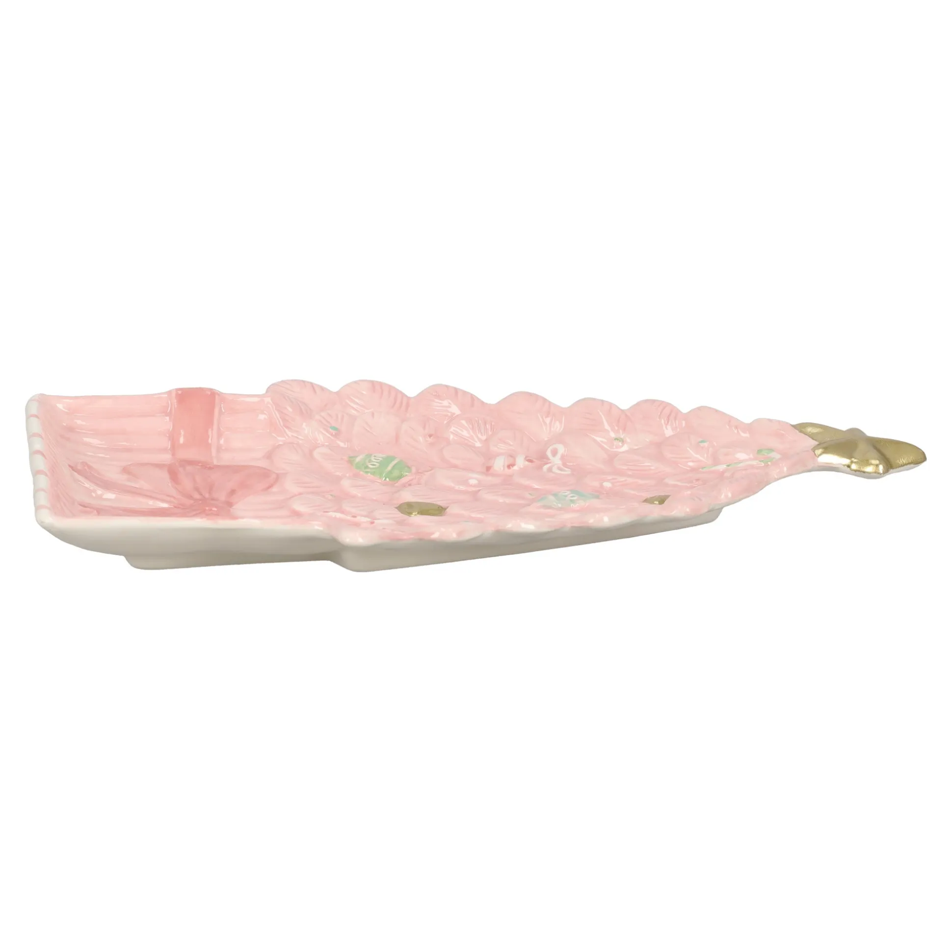 Plaat huis 32x20cm roze