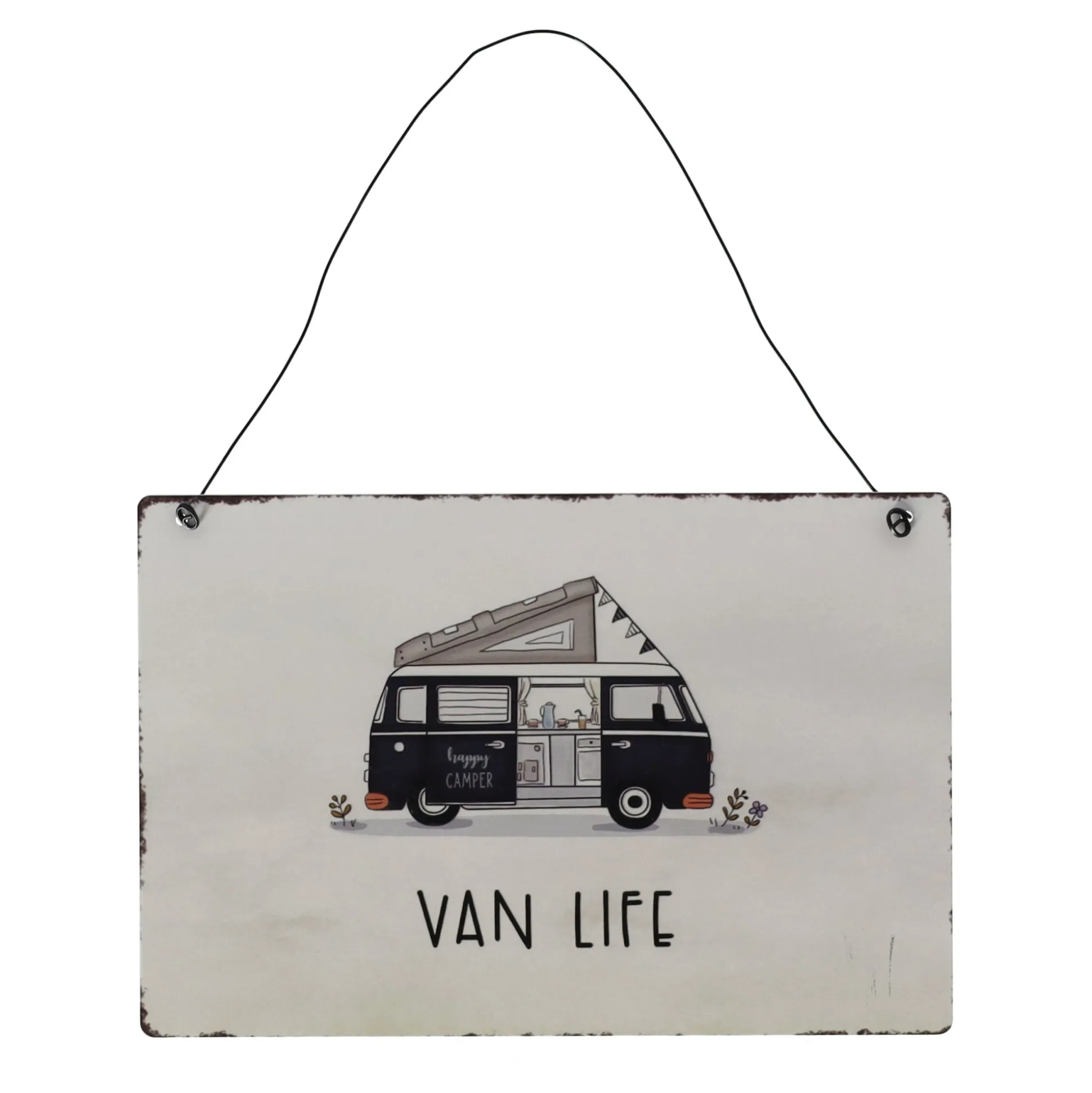 Plaat Vanlife 21 x 14 cm 4 assorti