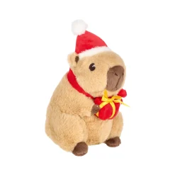 Pluche capibara kerst 24 cm