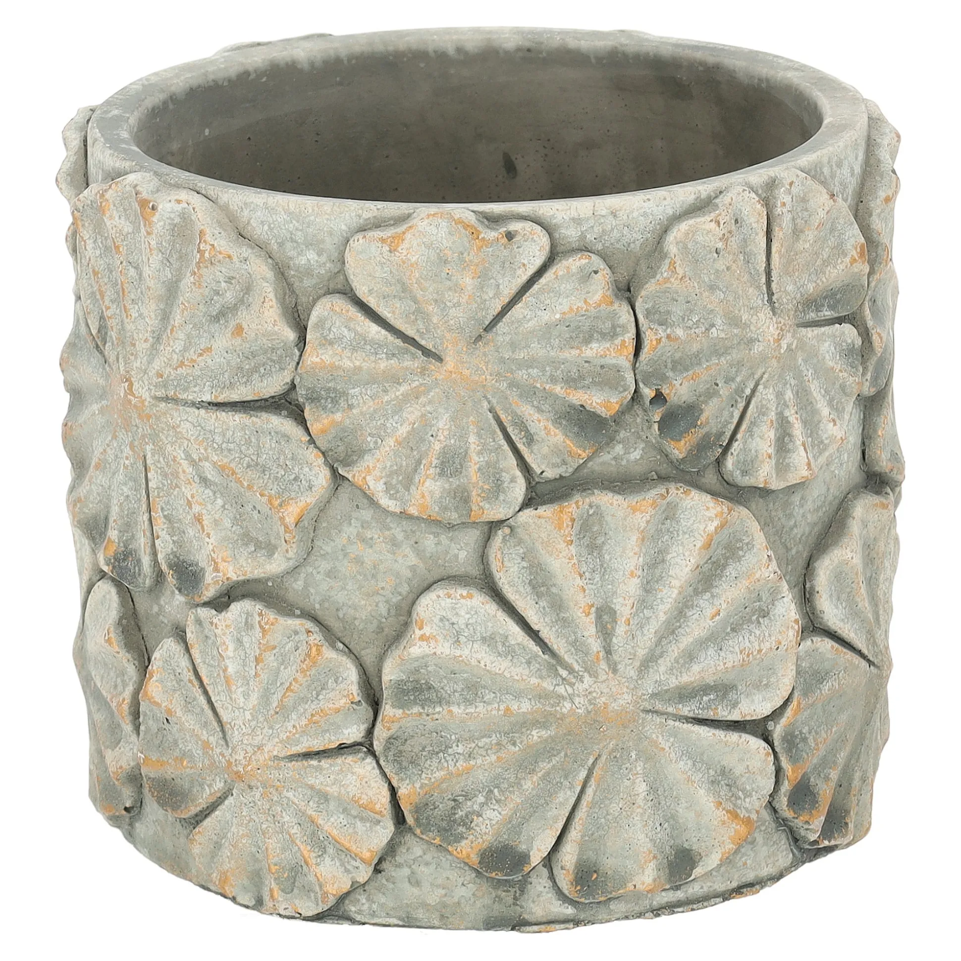 Pot bloem 12 cm cement groen