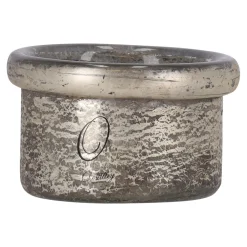Pot glas rustiek mat goud 8 x 6 cm