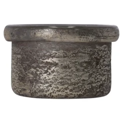 Pot glas rustiek mat goud 8 x 6 cm