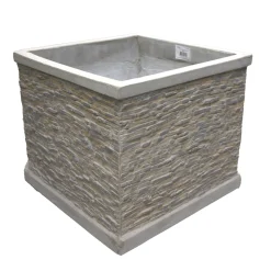 Pot Jambi Slate cube grey 20 cm