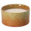 Pot met kaars 13.5cm groen