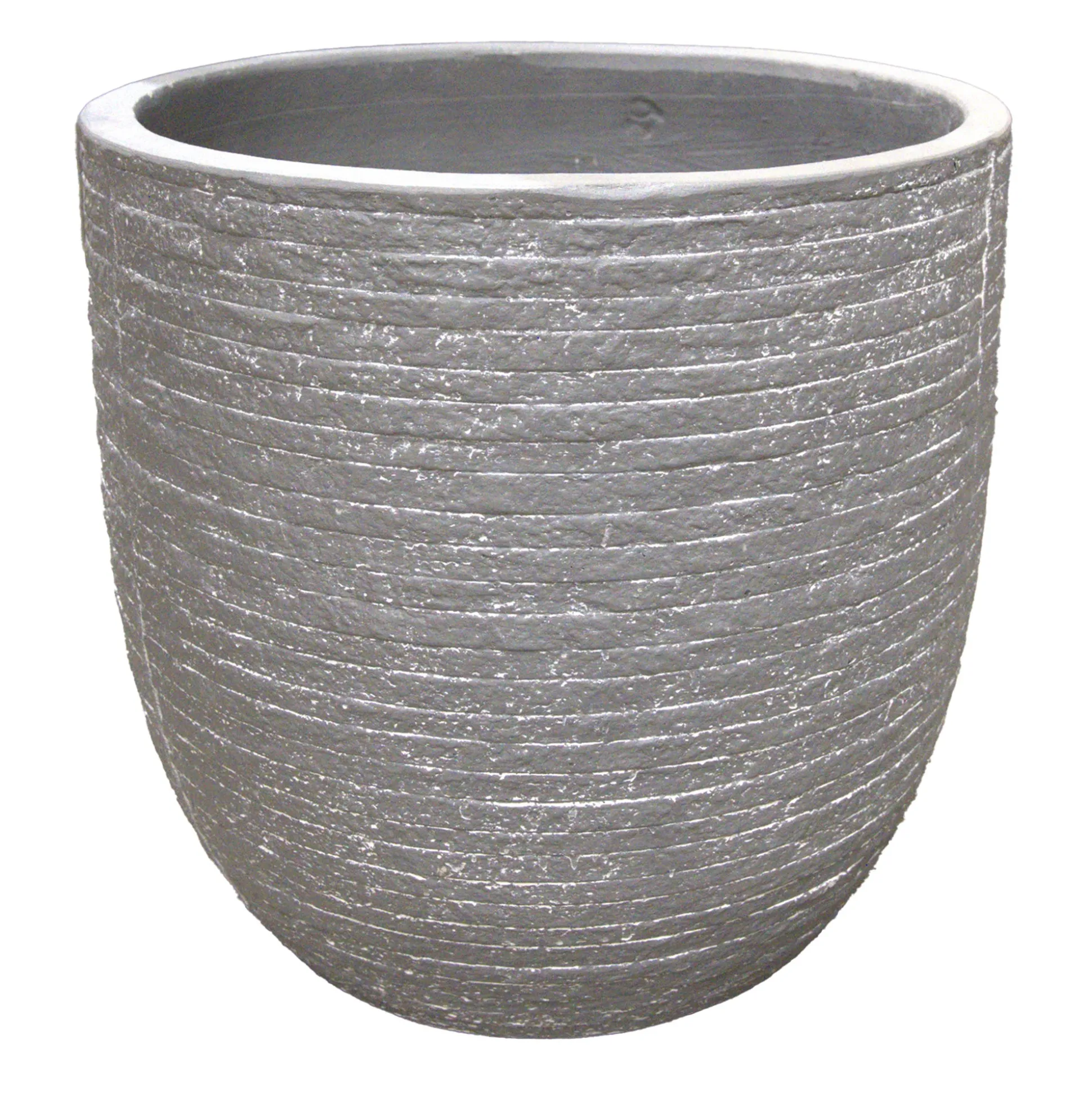 Pot Utah egg washed grey 25 cm