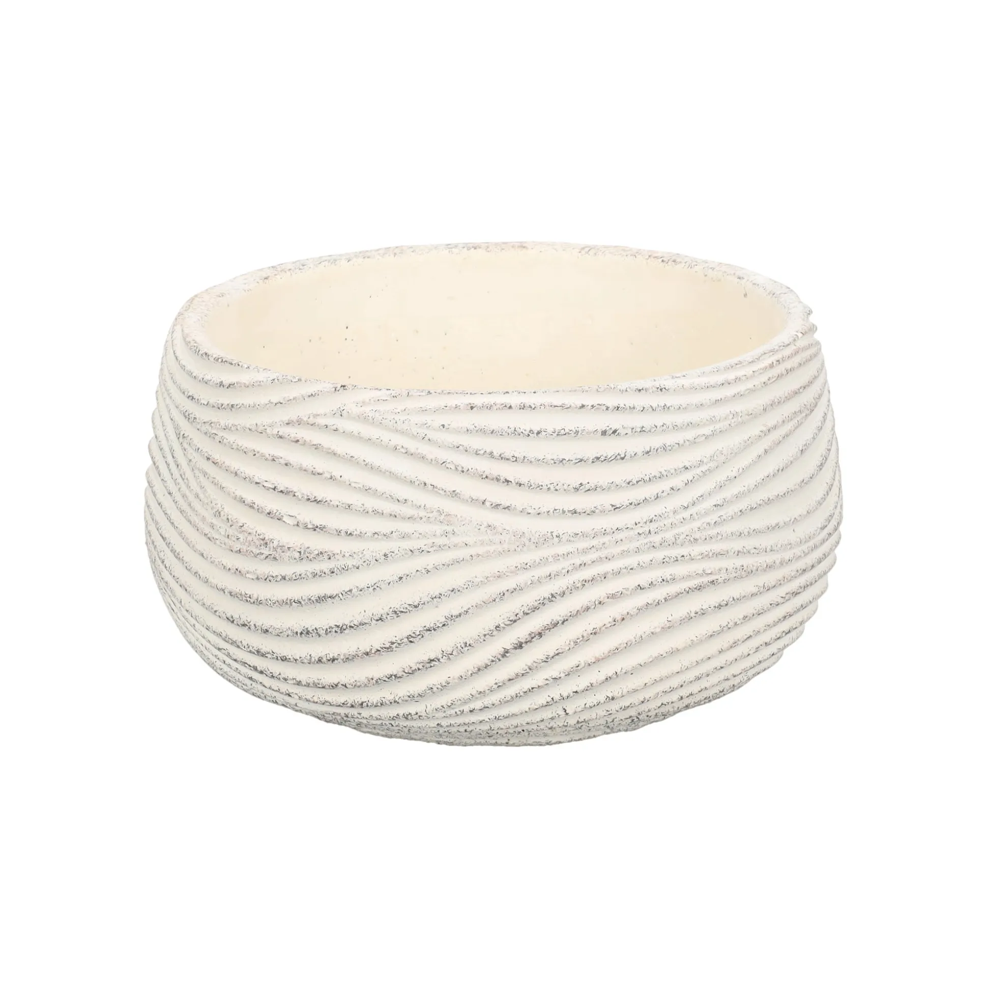 Pot wave 13 x 10 cm cement