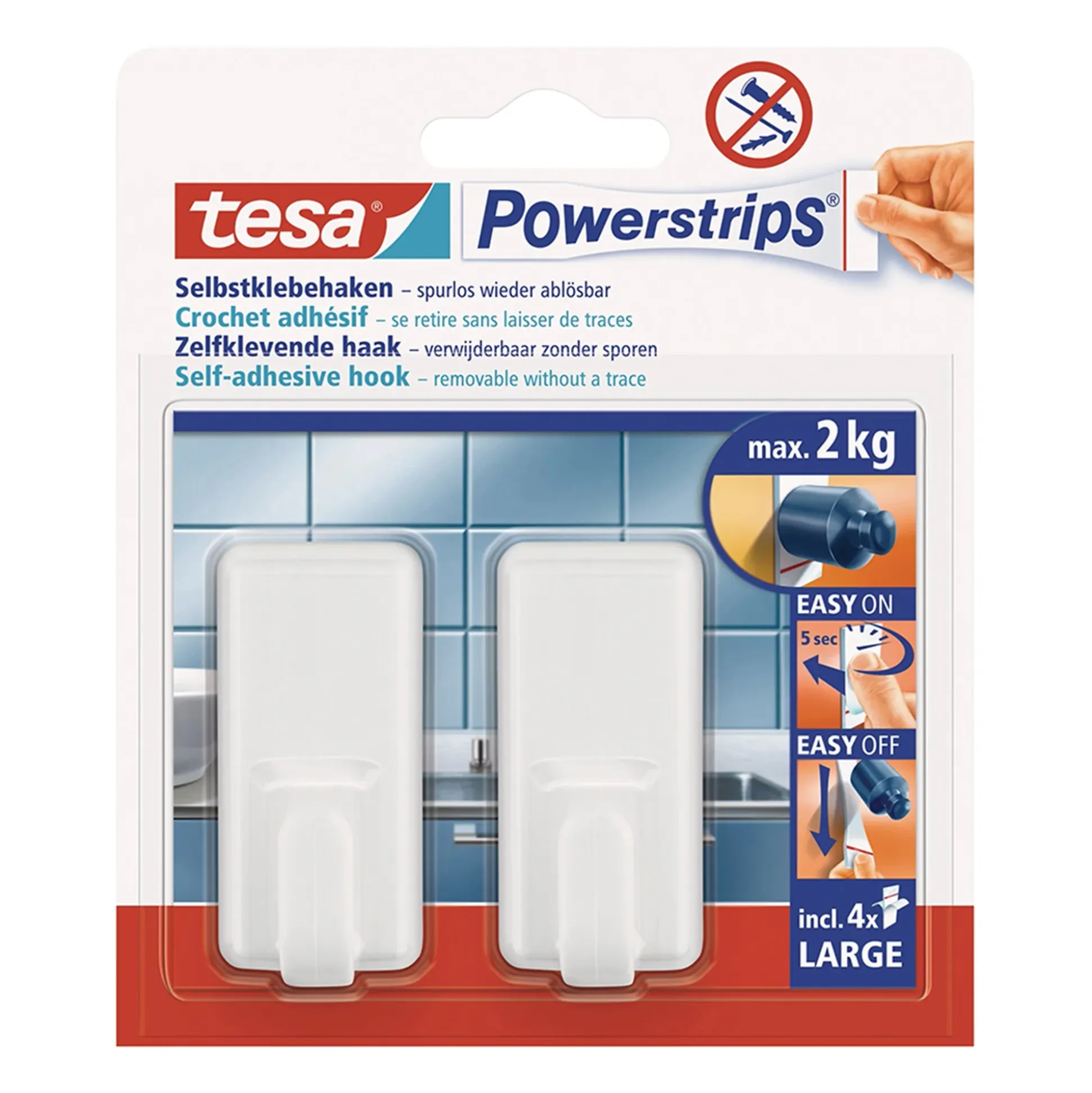 Powerstrips wit classic Tesa