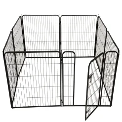 Puppyren 8-hoekig 77x101cm zwart