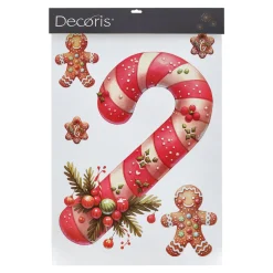 Raamsticker candycane 70x50cm